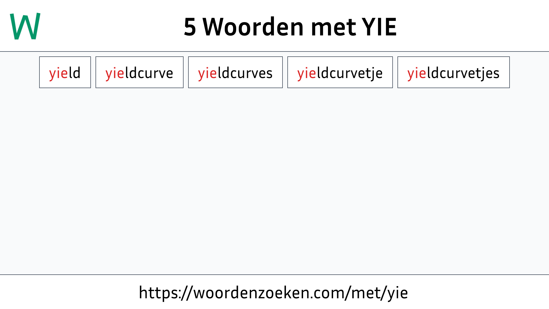 Woorden met YIE