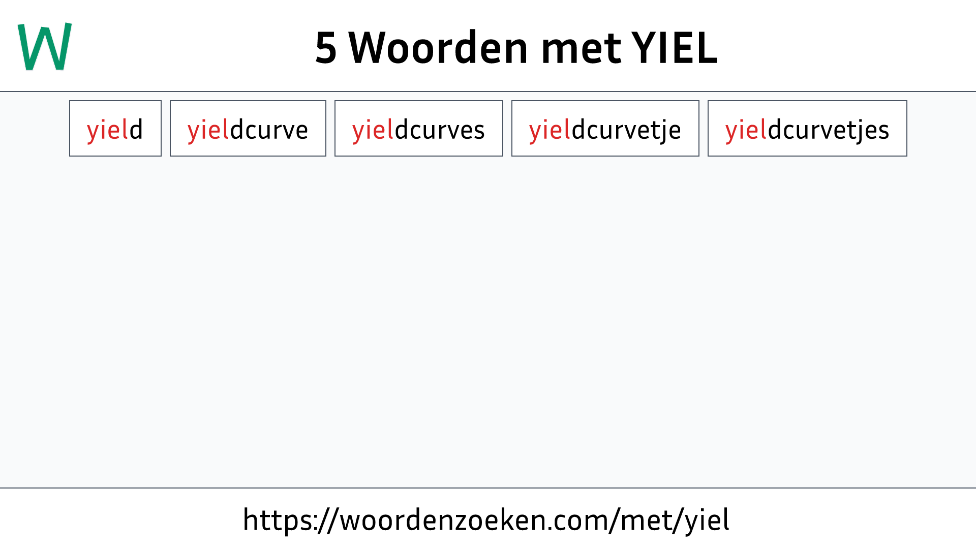 Woorden met YIEL