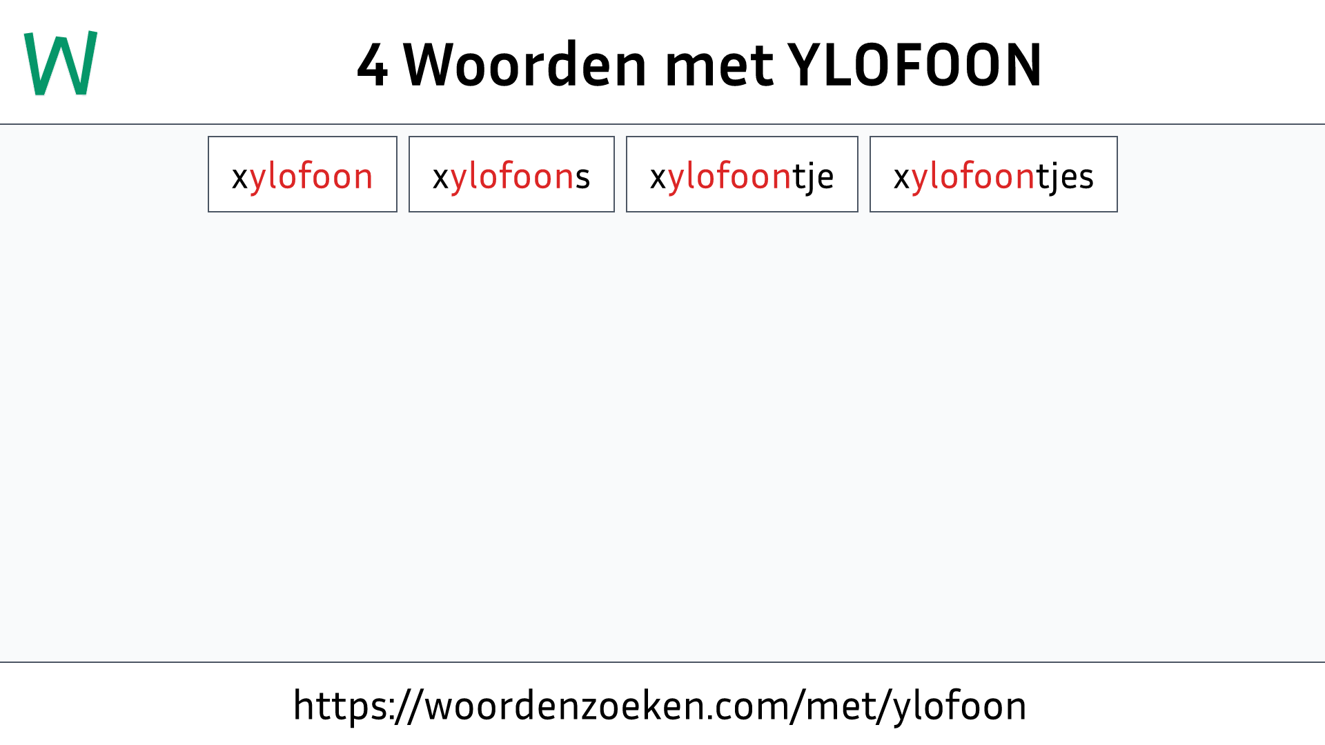 Woorden met YLOFOON