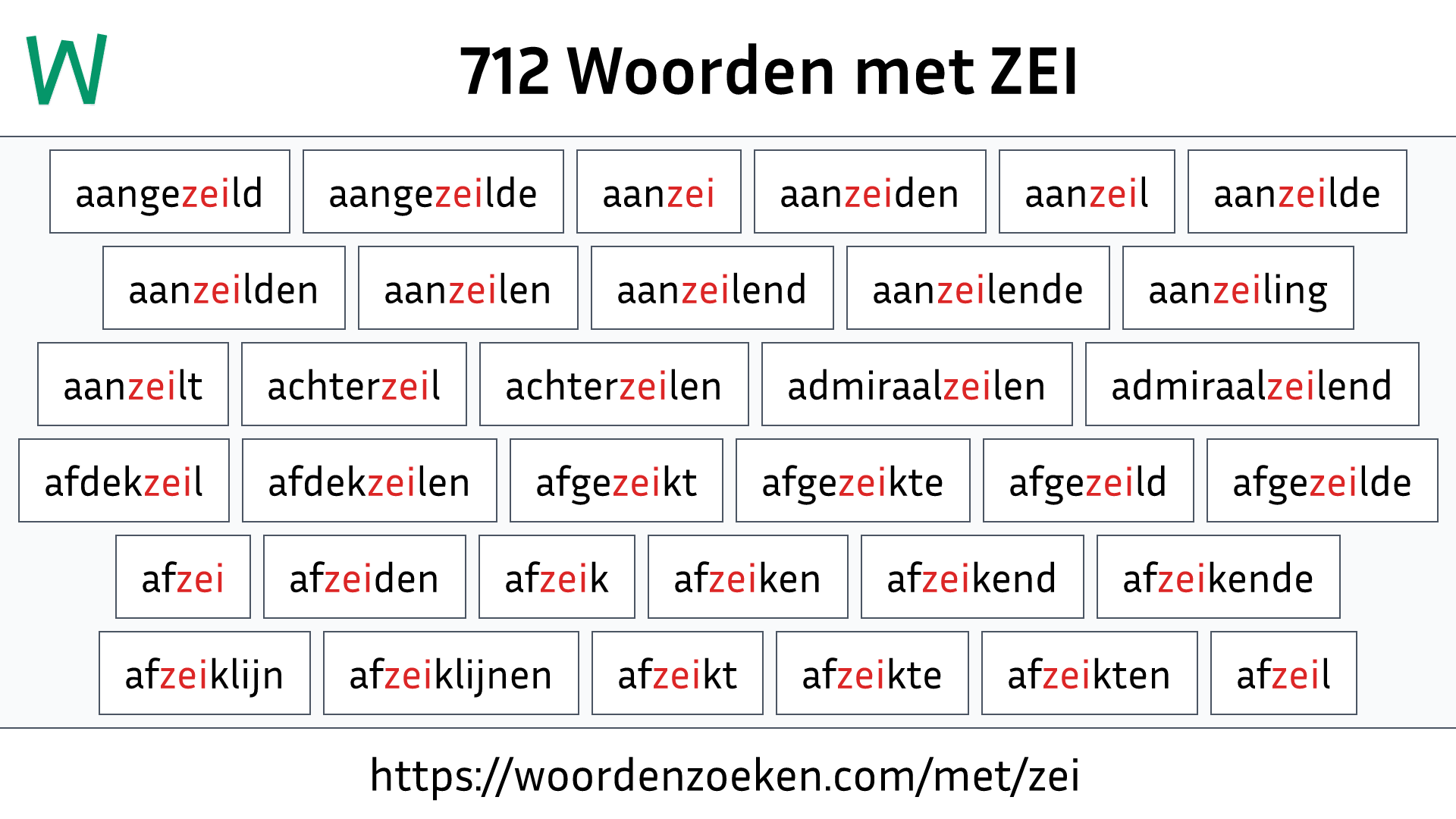 Woorden met ZEI