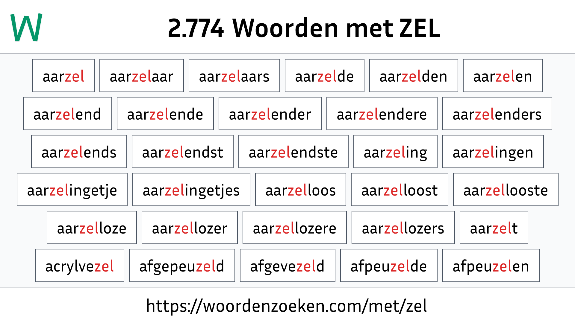 Woorden met ZEL