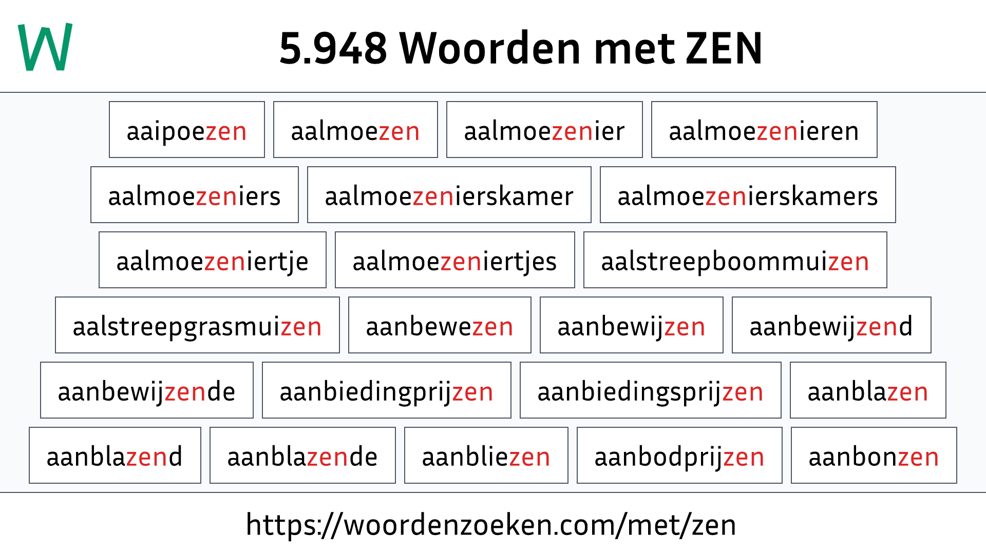 Woorden met ZEN