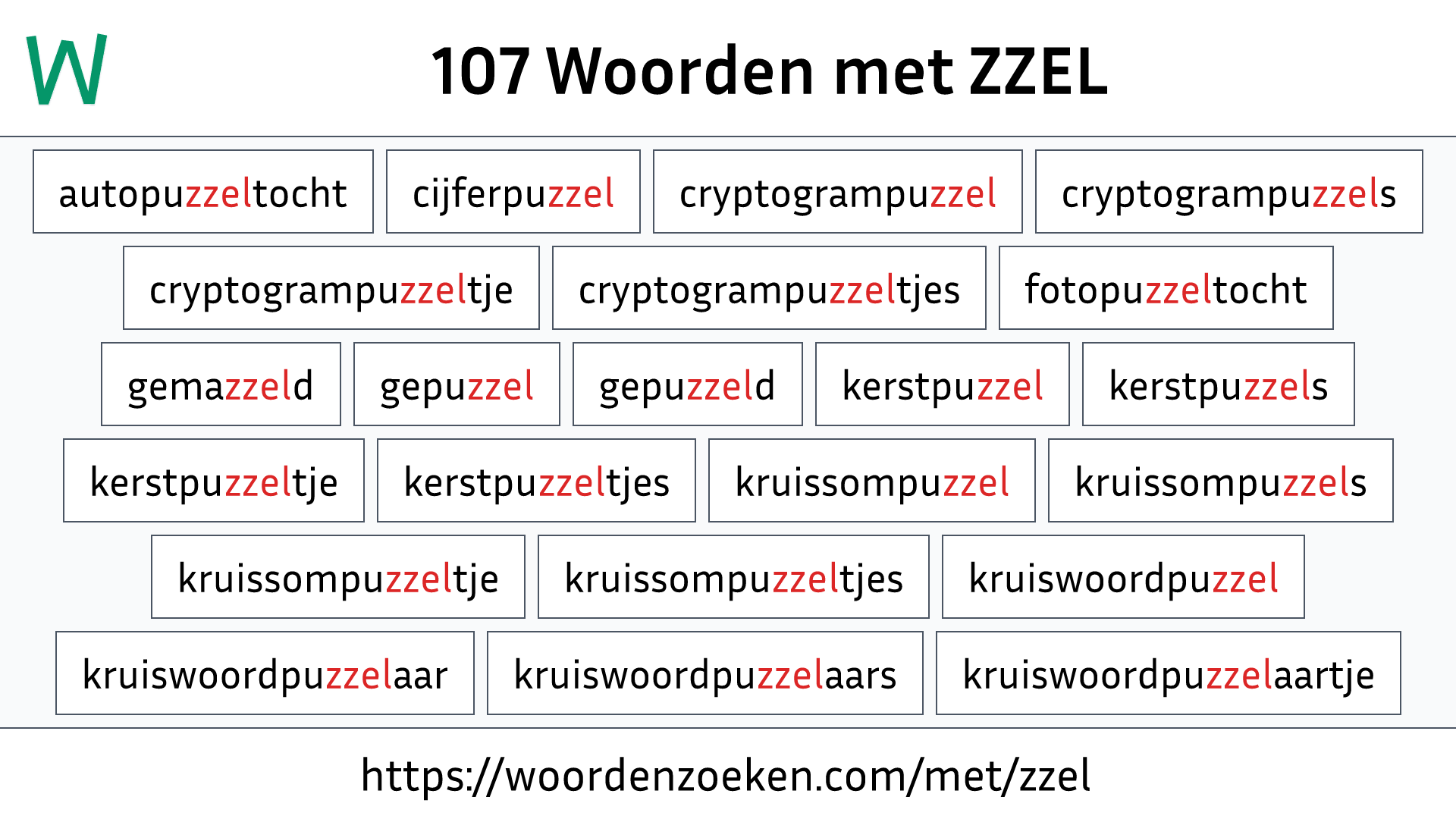 Woorden met ZZEL